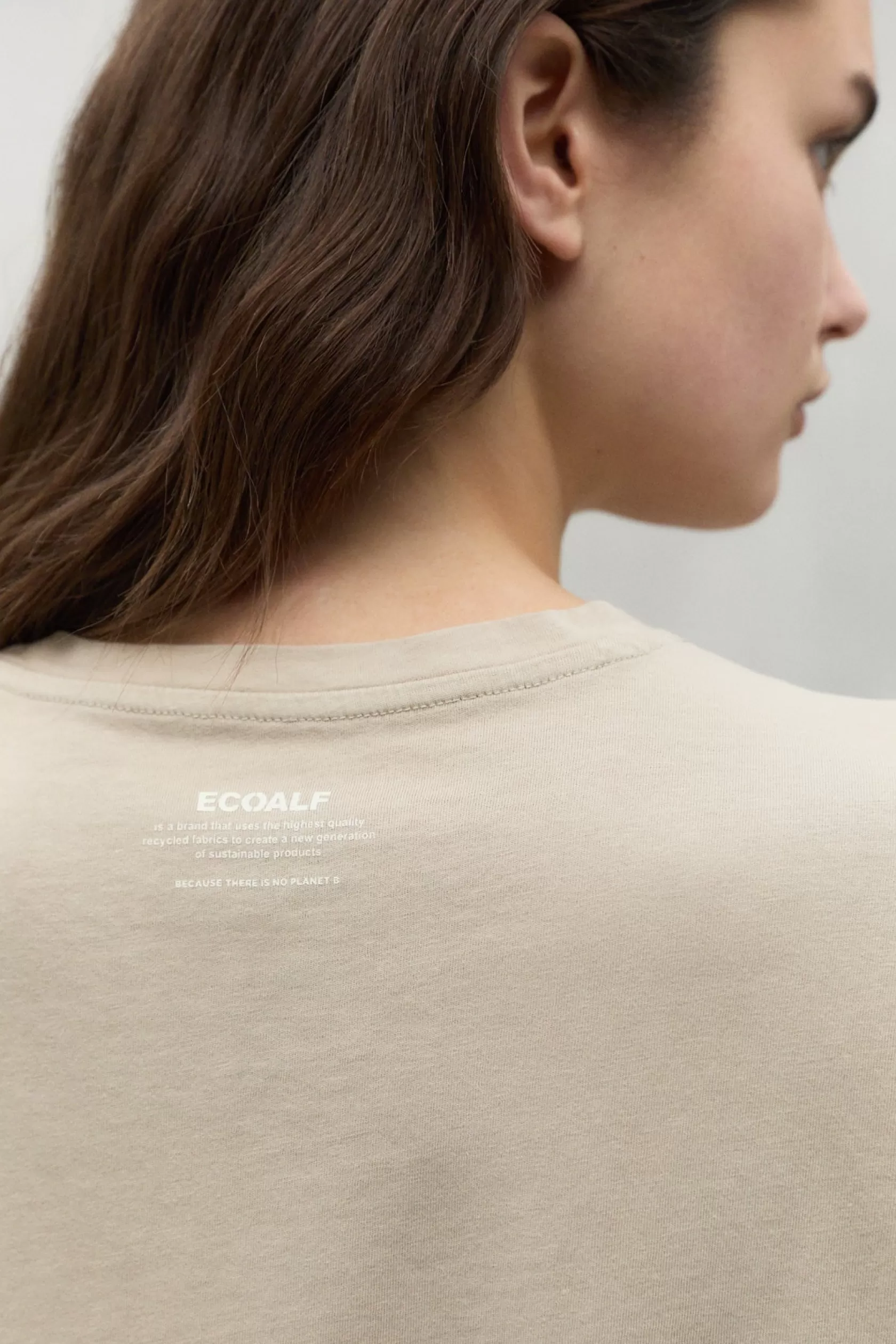 Camisetas*Ecoalf BEIGE NARVIK T-SHIRT whitesand