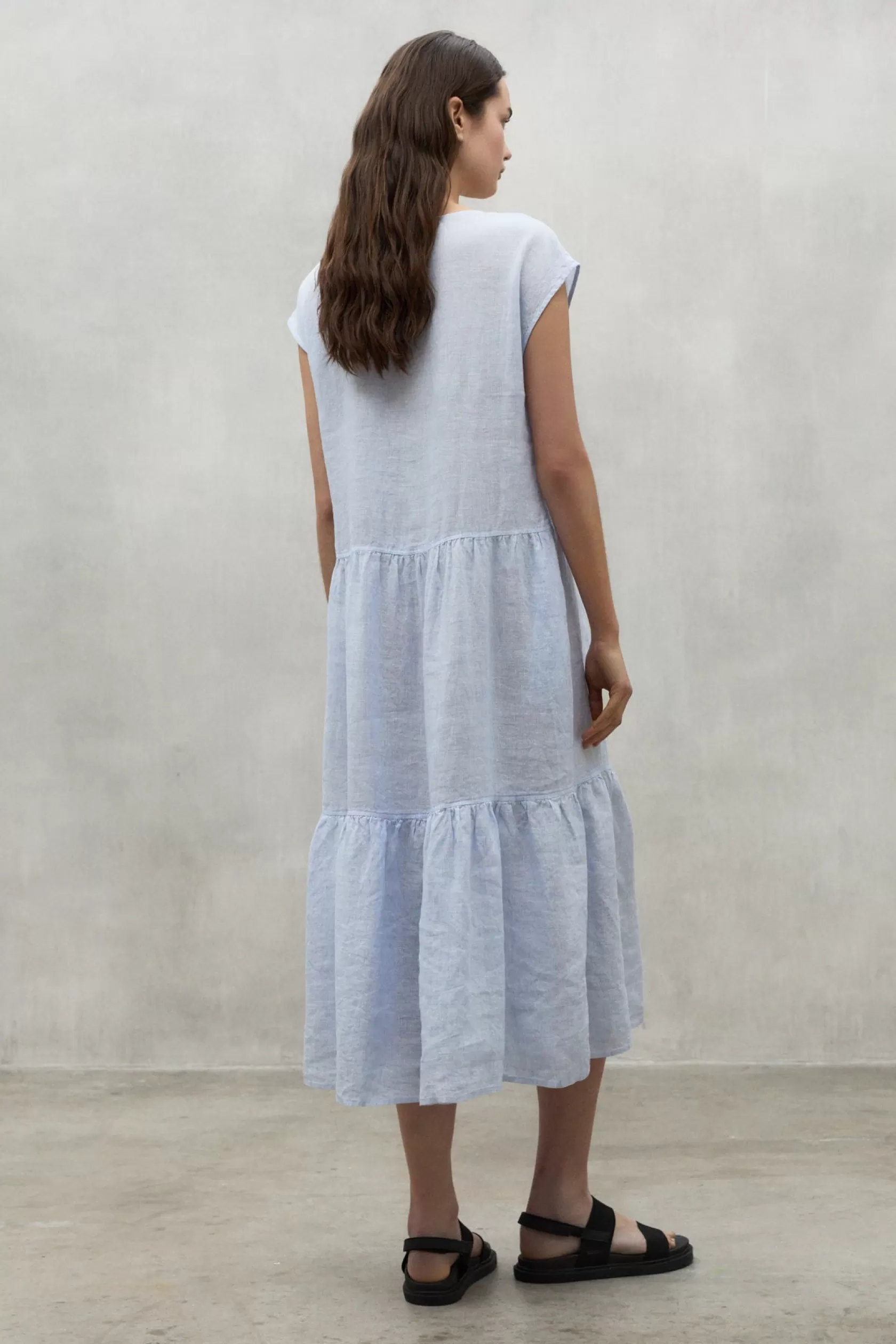 Vestidos y Faldas*Ecoalf BLUE ARCILLA LINEN DRESS lightblue