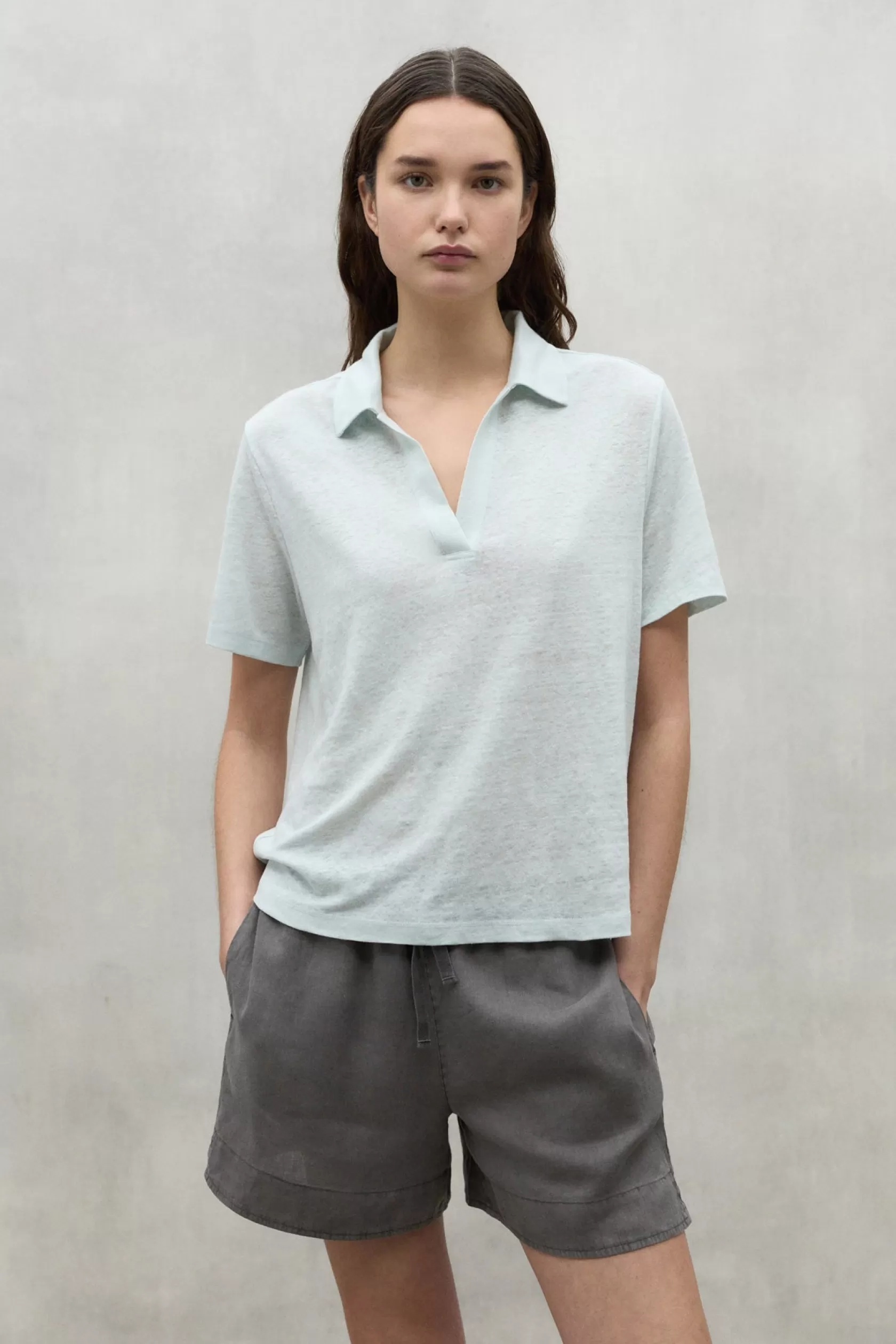 Camisetas*Ecoalf BLUE TROMS LINEN T-SHIRT babyblue