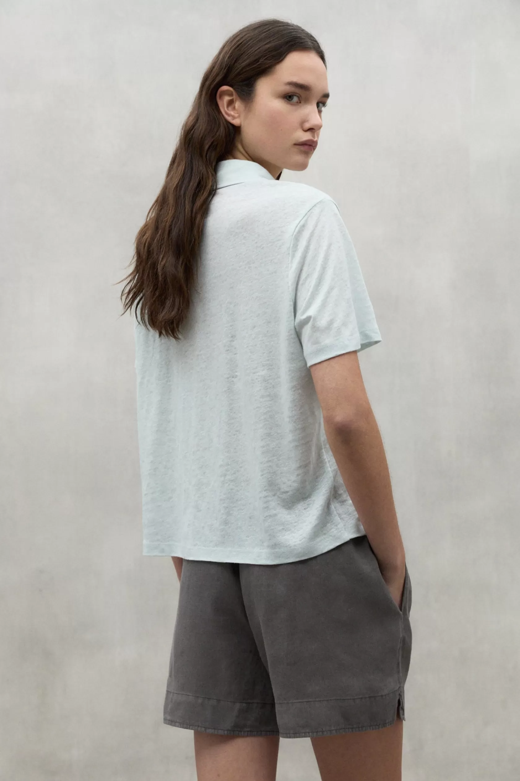 Camisetas*Ecoalf BLUE TROMS LINEN T-SHIRT babyblue