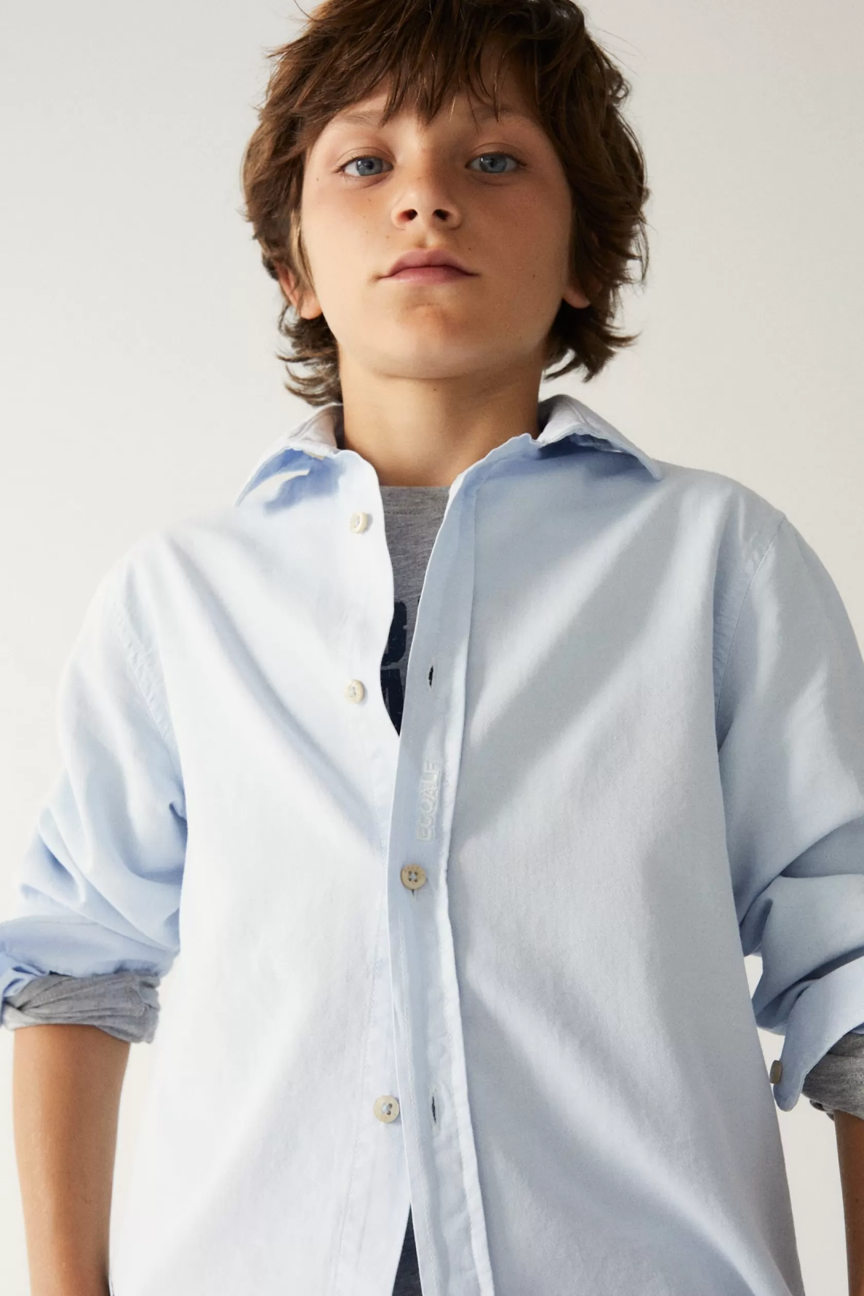 Camisas*Ecoalf CAMISA ANTEJO AZUL skyblue