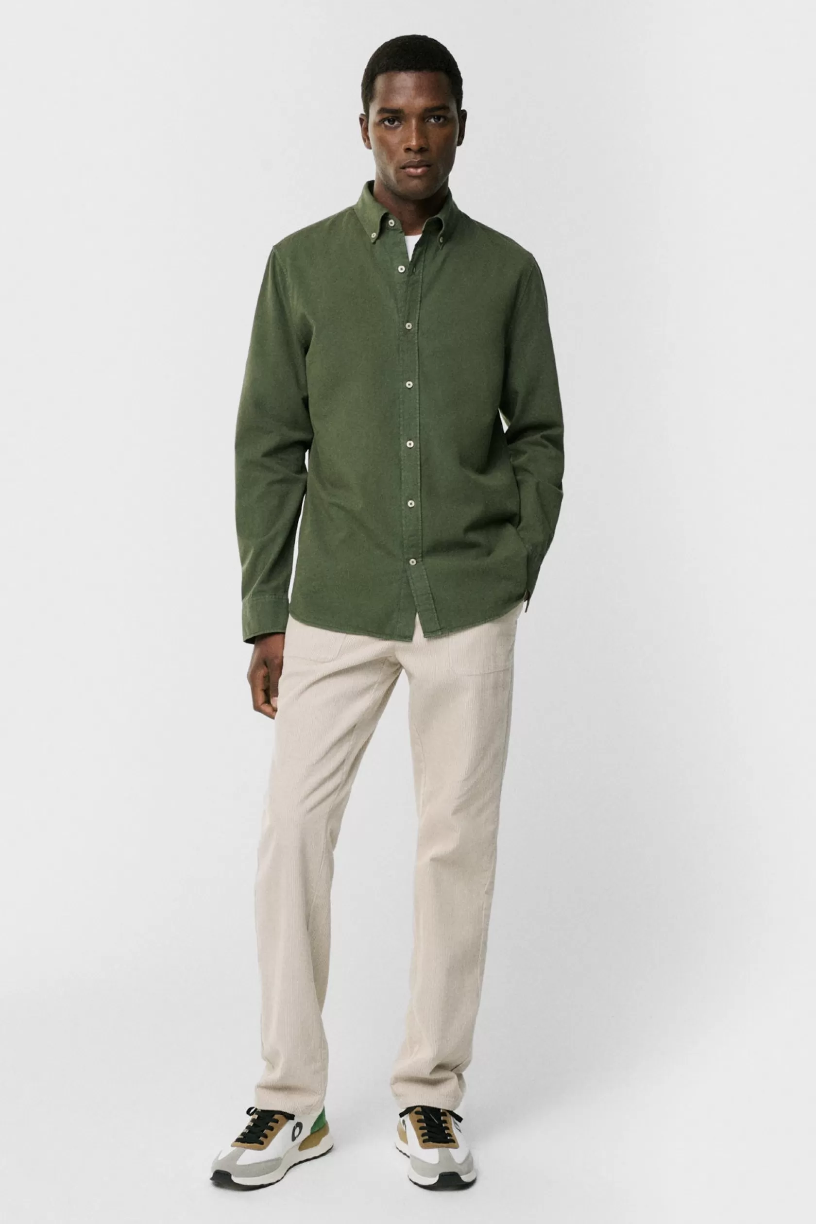 Camisas*Ecoalf CAMISA ANTEJO VERDE Olive