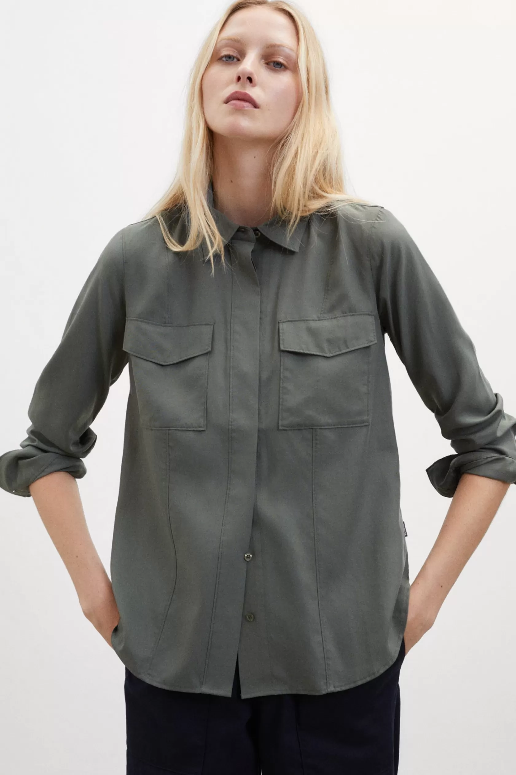 Camisas*Ecoalf CAMISA EMMA VERDE washedgreen