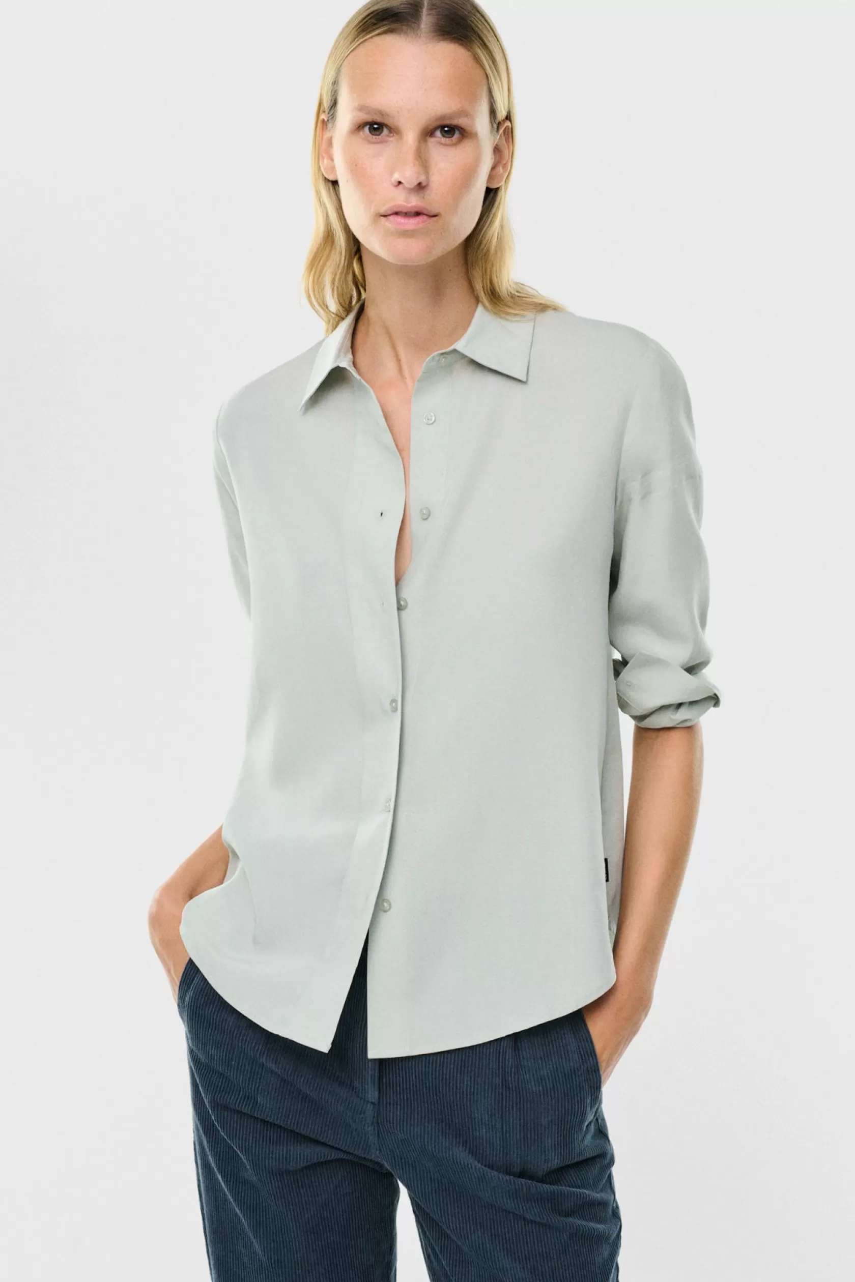 Camisas*Ecoalf CAMISA TRIM AZUL CLARO Light Moss