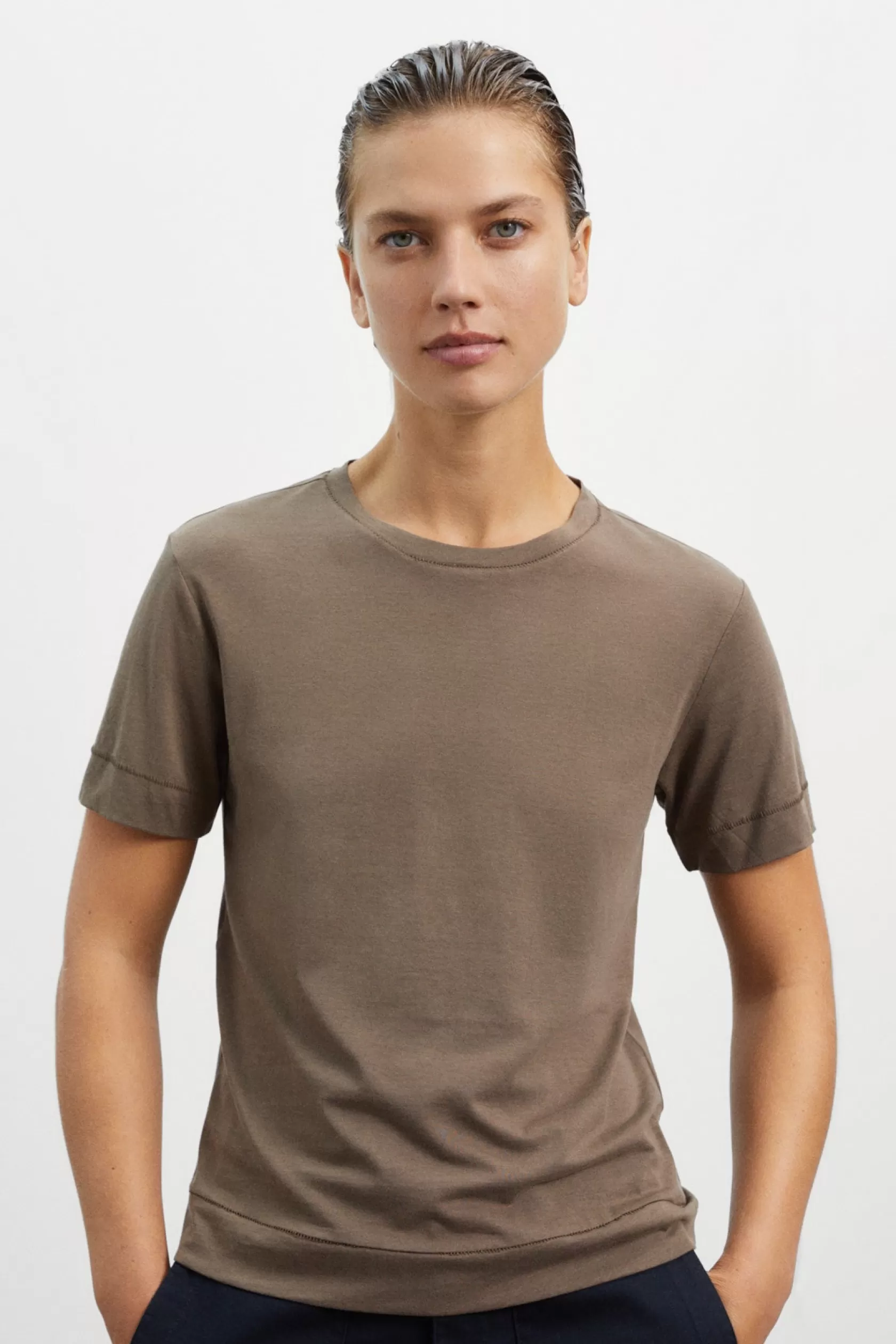 Camisetas*Ecoalf CAMISETA ALAYOR MARRÓN camel melange