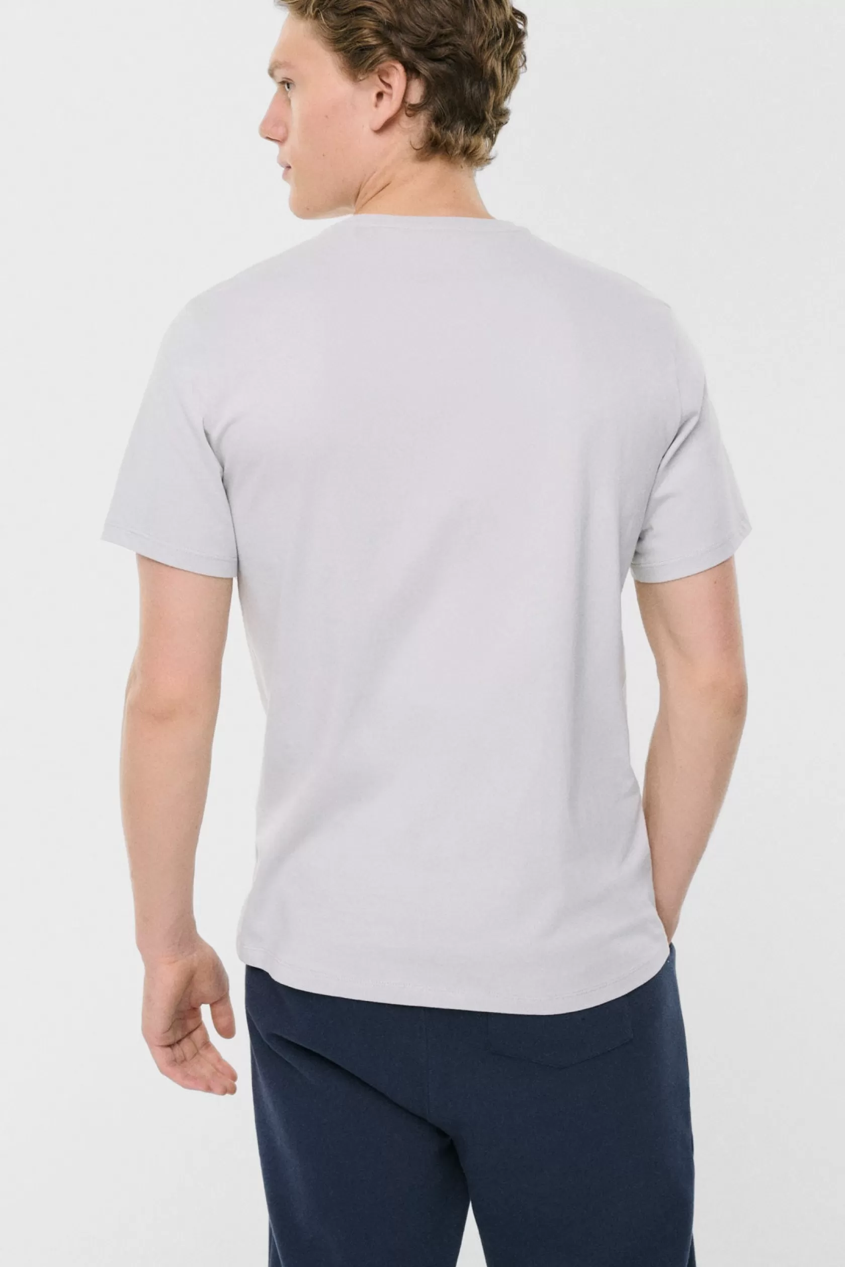 Camisetas*Ecoalf CAMISETA NEW NATAL LABEL PATCH GRIS Vapor Blue