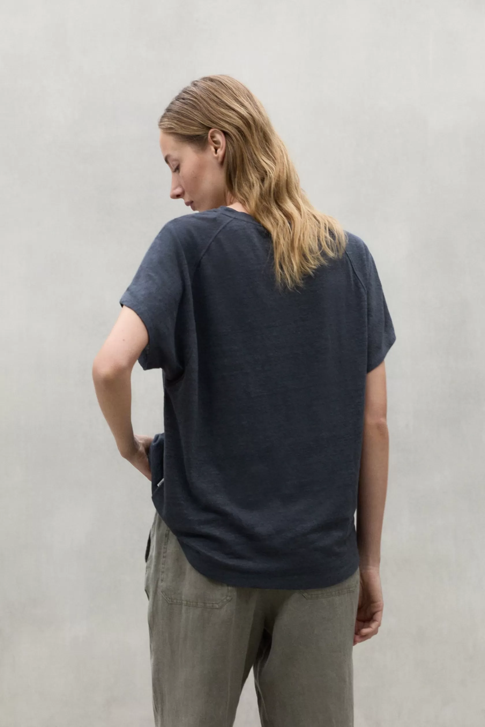 Camisetas*Ecoalf BOD LINEN T-SHIRT caviar