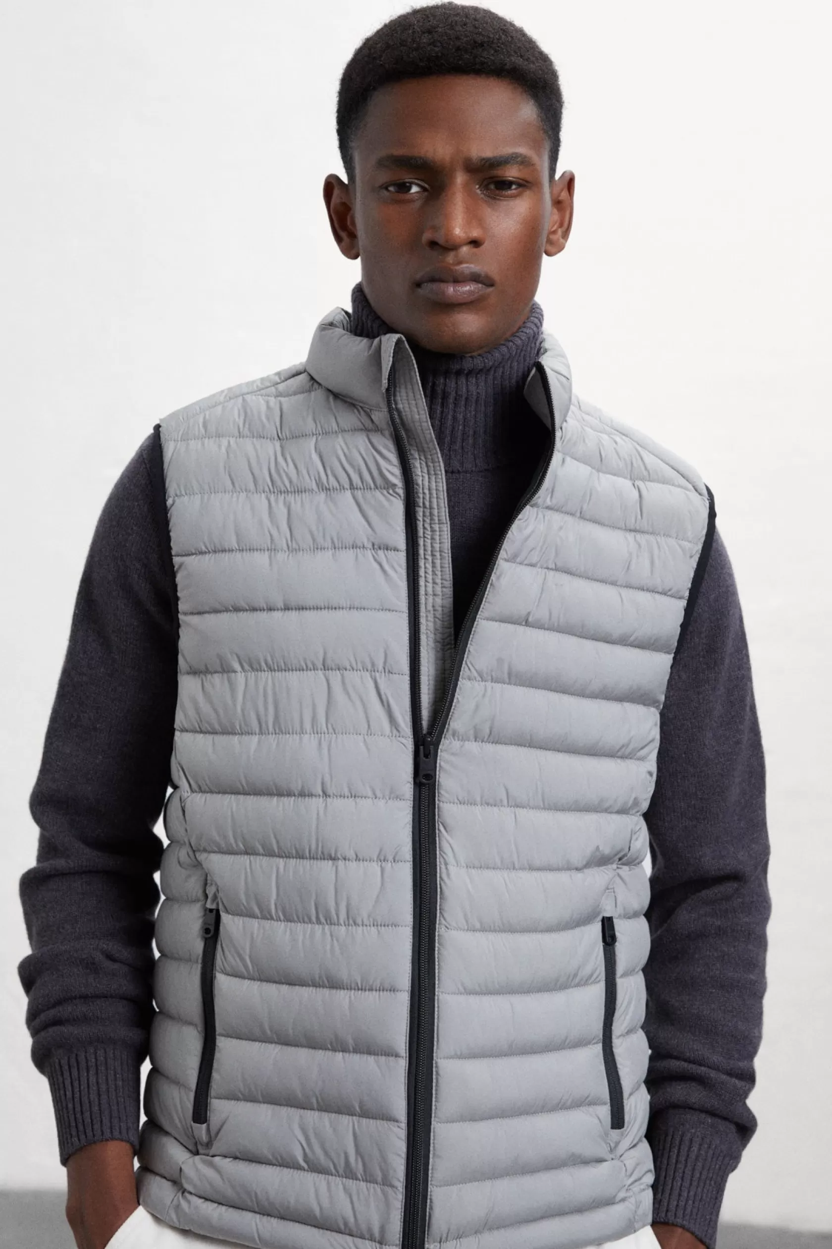 Chalecos | Abrigos y Chaquetas*Ecoalf CHALECO CARDIFF GRIS plain grey