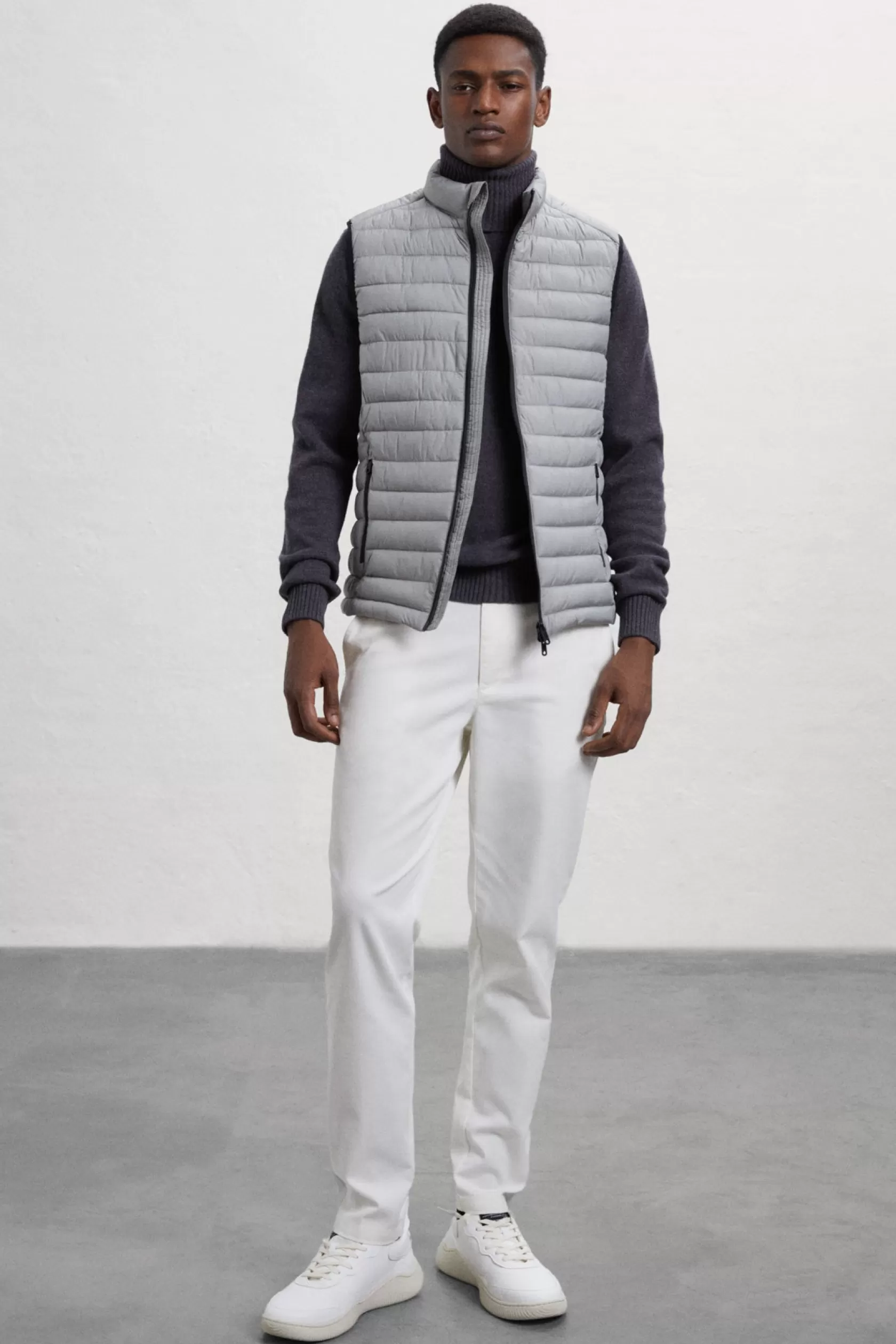 Chalecos | Abrigos y Chaquetas*Ecoalf CHALECO CARDIFF GRIS plain grey