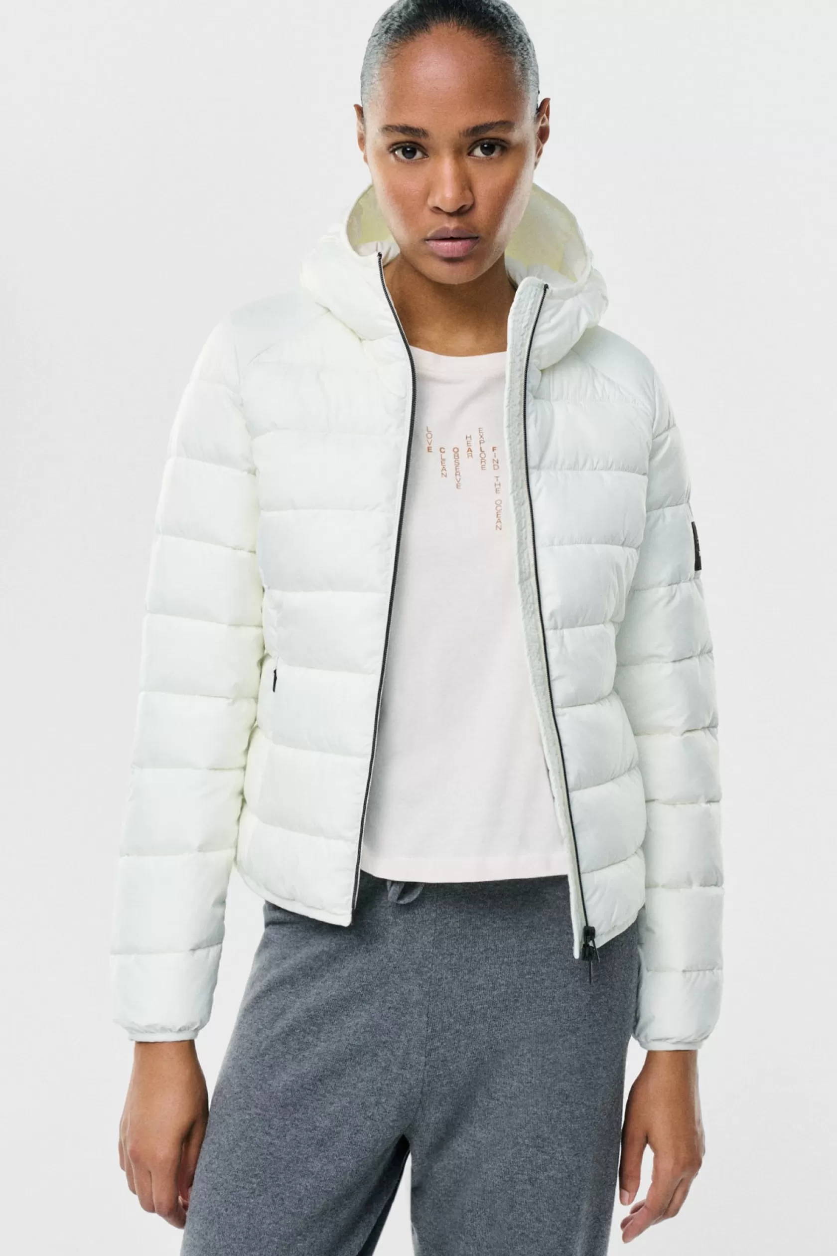 Abrigos y Chaquetas*Ecoalf CHAQUETA ASPEN BLANCA Offwhite