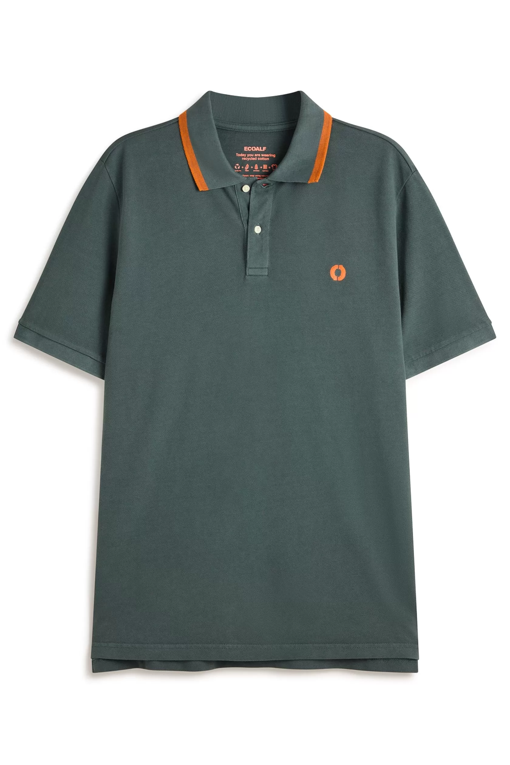 Polos*Ecoalf GREEN RAYAN JERSEY POLO SHIRT urbangreen