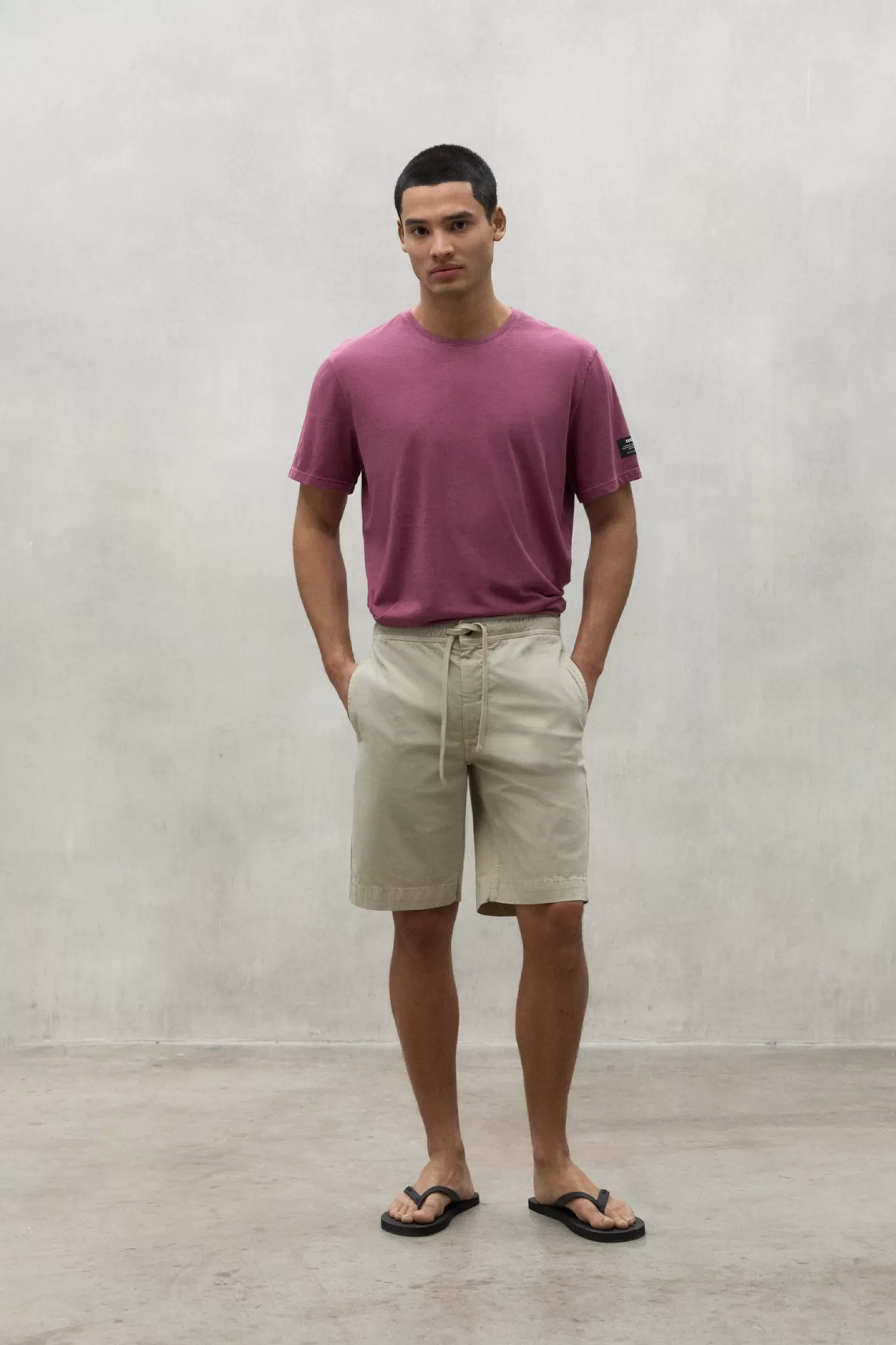 Pantalones*Ecoalf GREY ETHICA SHORTS stone