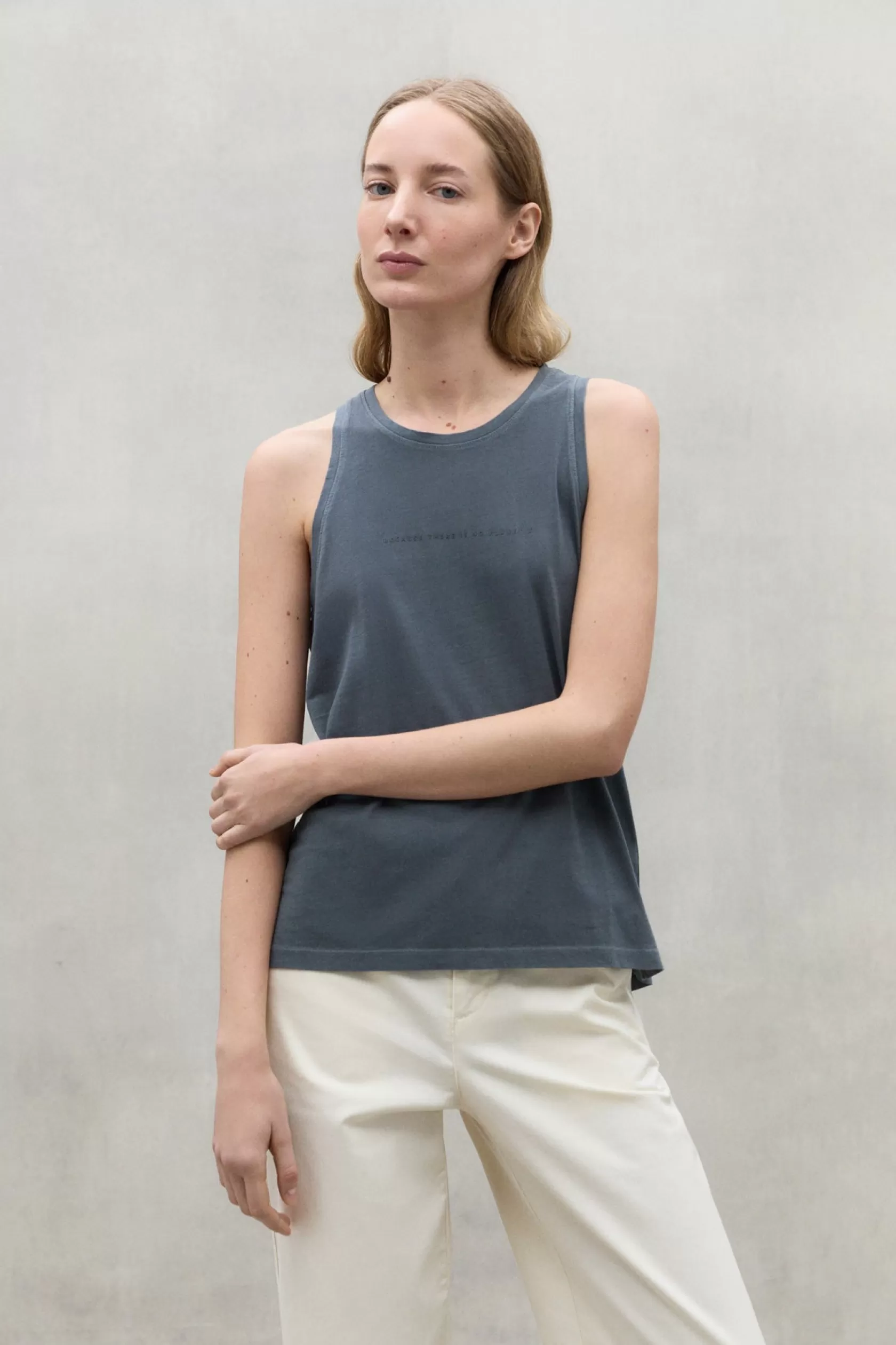 Camisetas*Ecoalf GREY SANDNES T-SHIRT greyblue