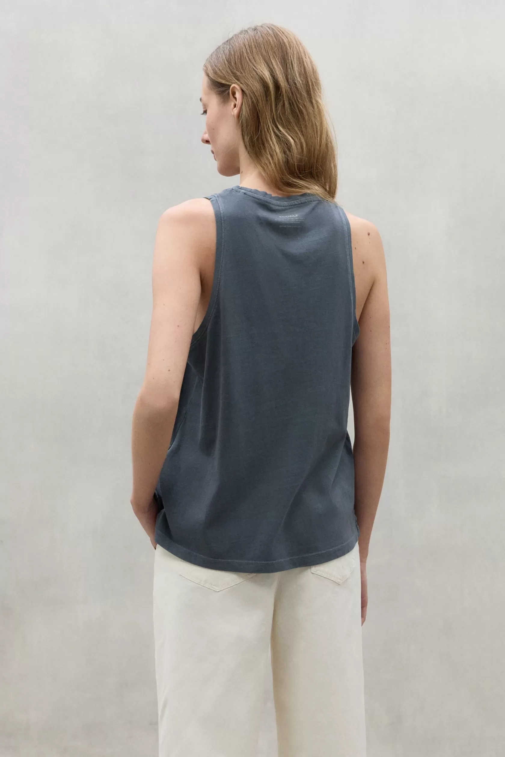 Camisetas*Ecoalf GREY SANDNES T-SHIRT greyblue