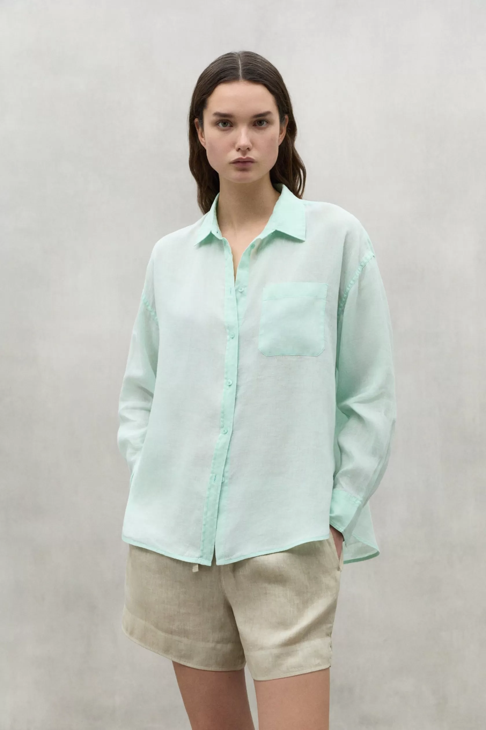 Camisas*Ecoalf DARIA LINEN SHIRT mint