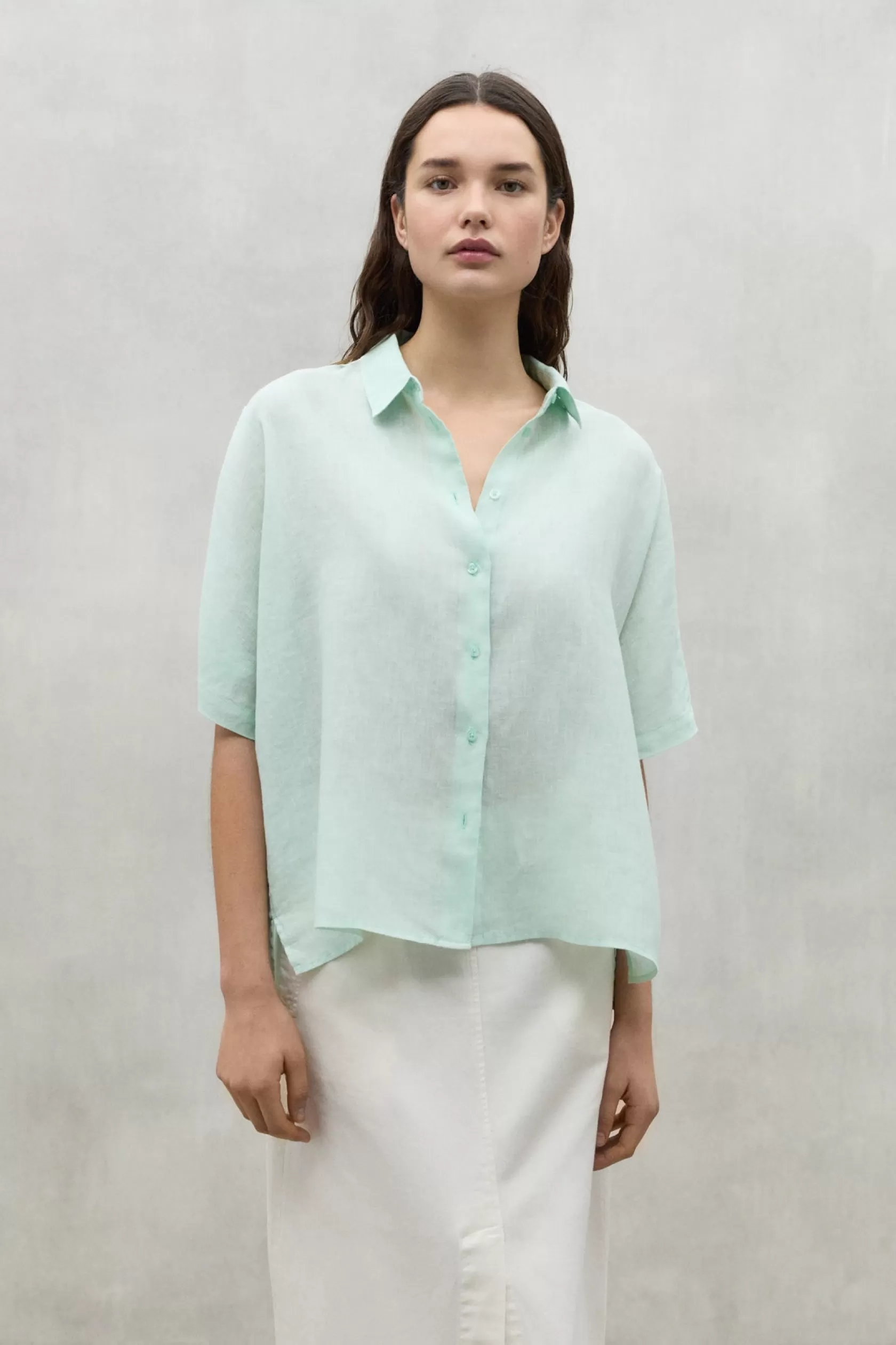 Camisas*Ecoalf MELANIA LINEN SHIRT mint