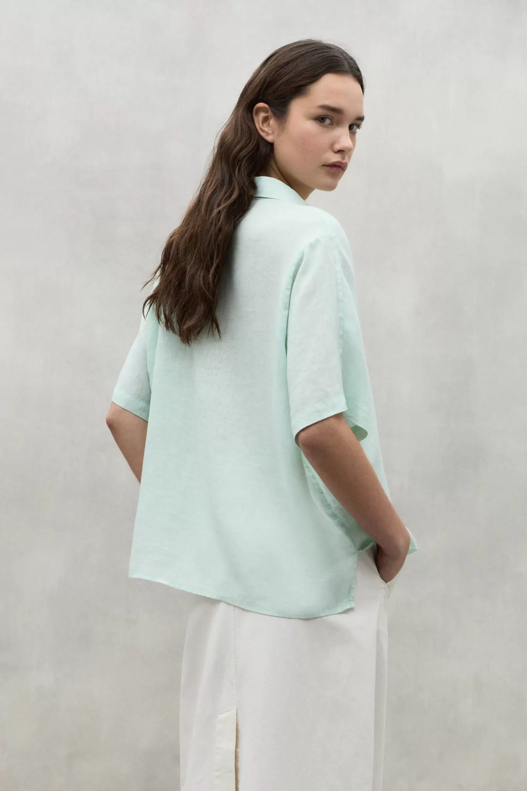 Camisas*Ecoalf MELANIA LINEN SHIRT mint