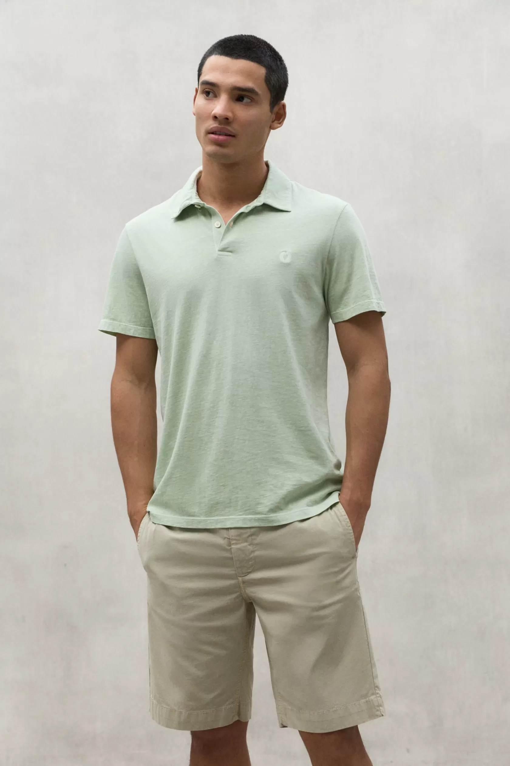 Polos*Ecoalf MINT THEO JERSEY POLO SHIRT aquagreen