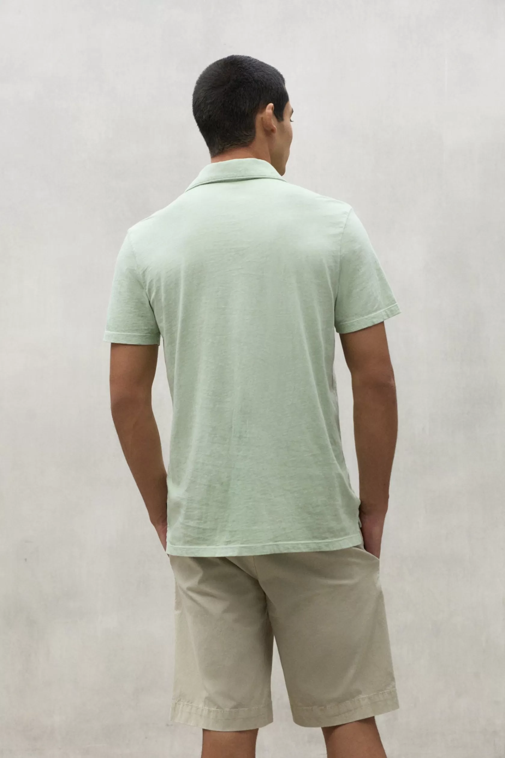 Polos*Ecoalf MINT THEO JERSEY POLO SHIRT aquagreen