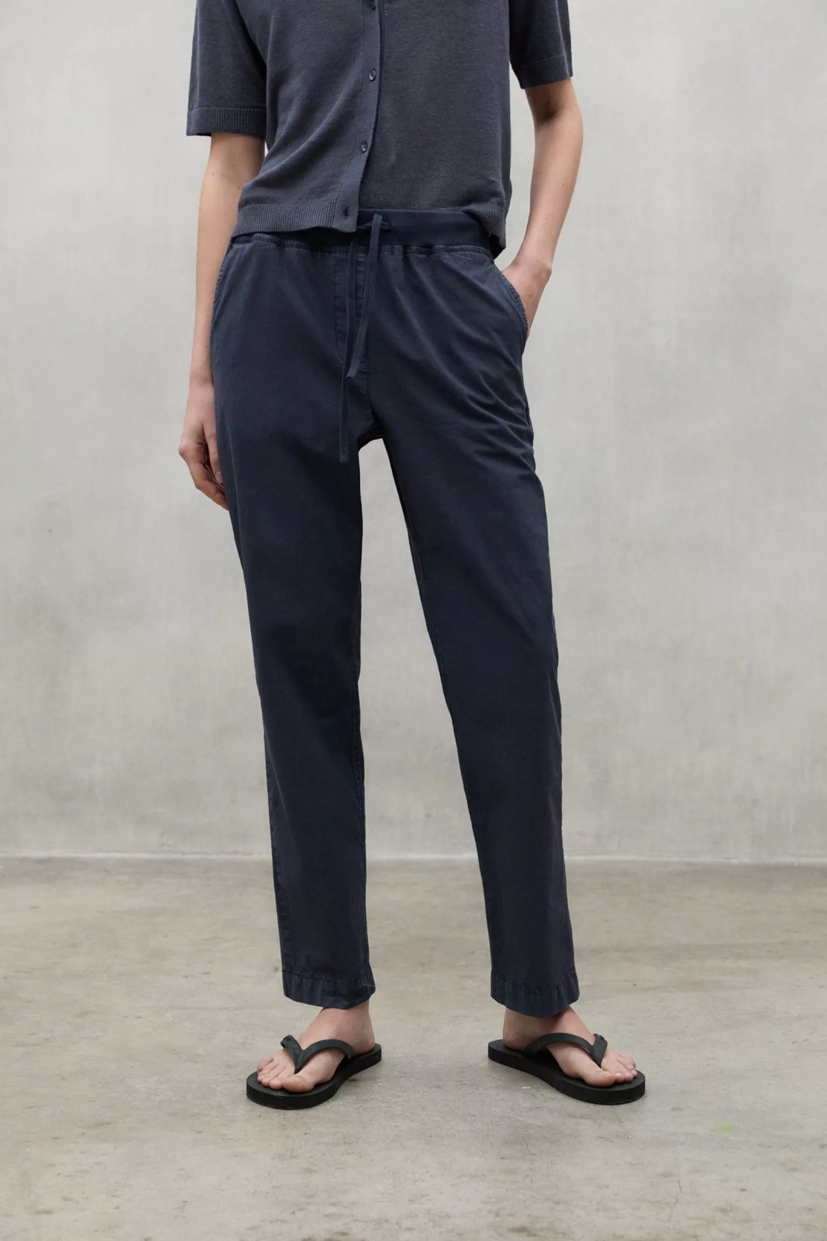 Pantalones*Ecoalf NAVY BLUE GANGES TROUSERS deepnavy