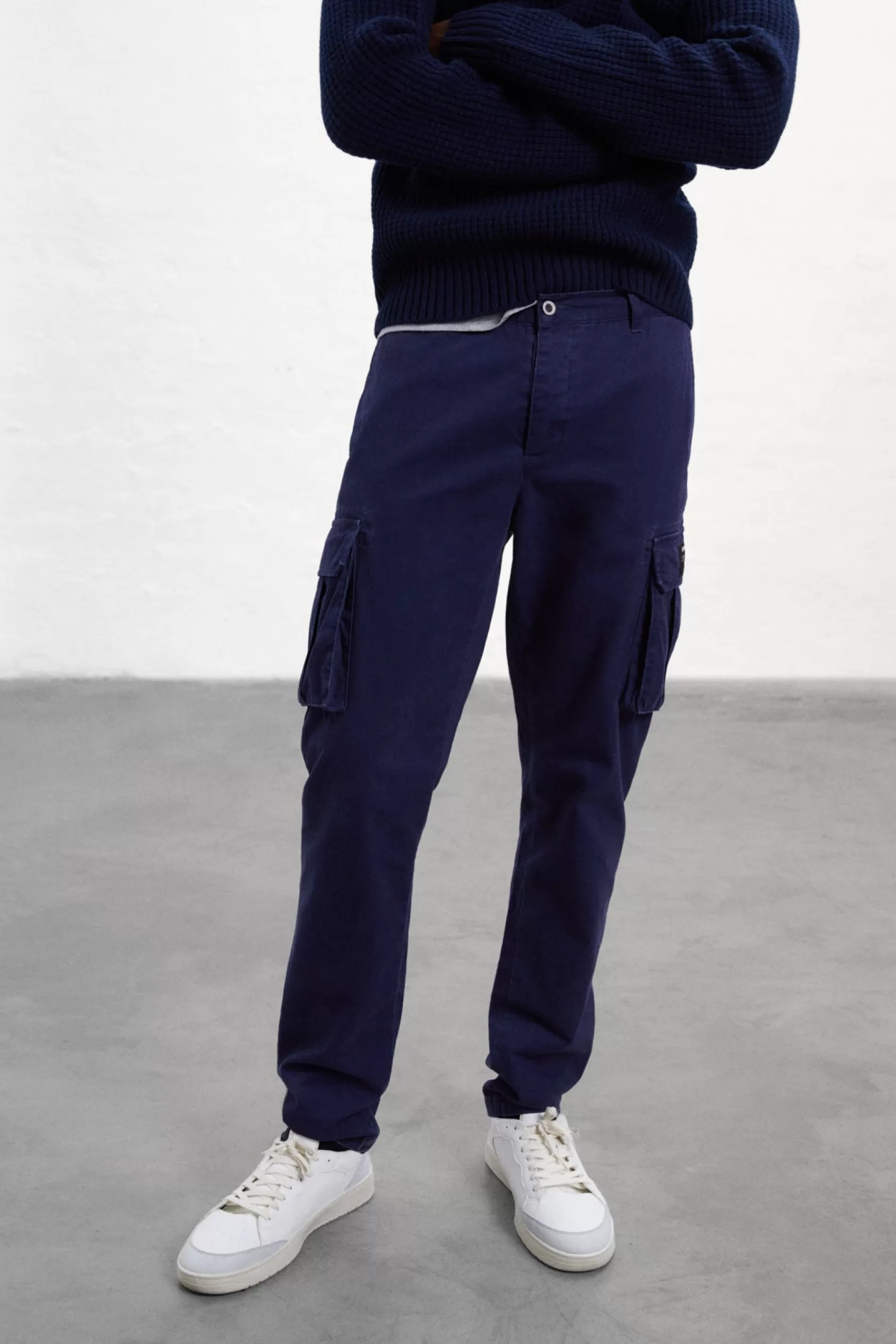 Pantalones*Ecoalf PANTALONES CARGO GERI AZUL MARINO Deepnavy