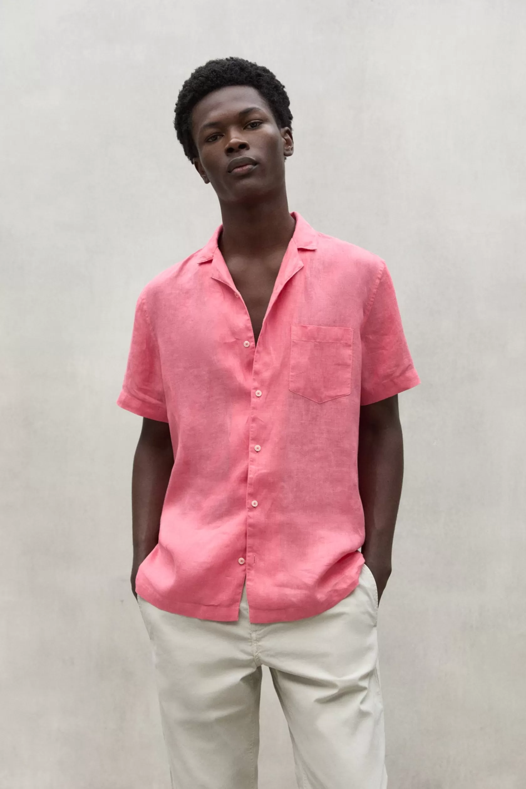 Camisas*Ecoalf RED SUTAR LINEN SHIRT coral