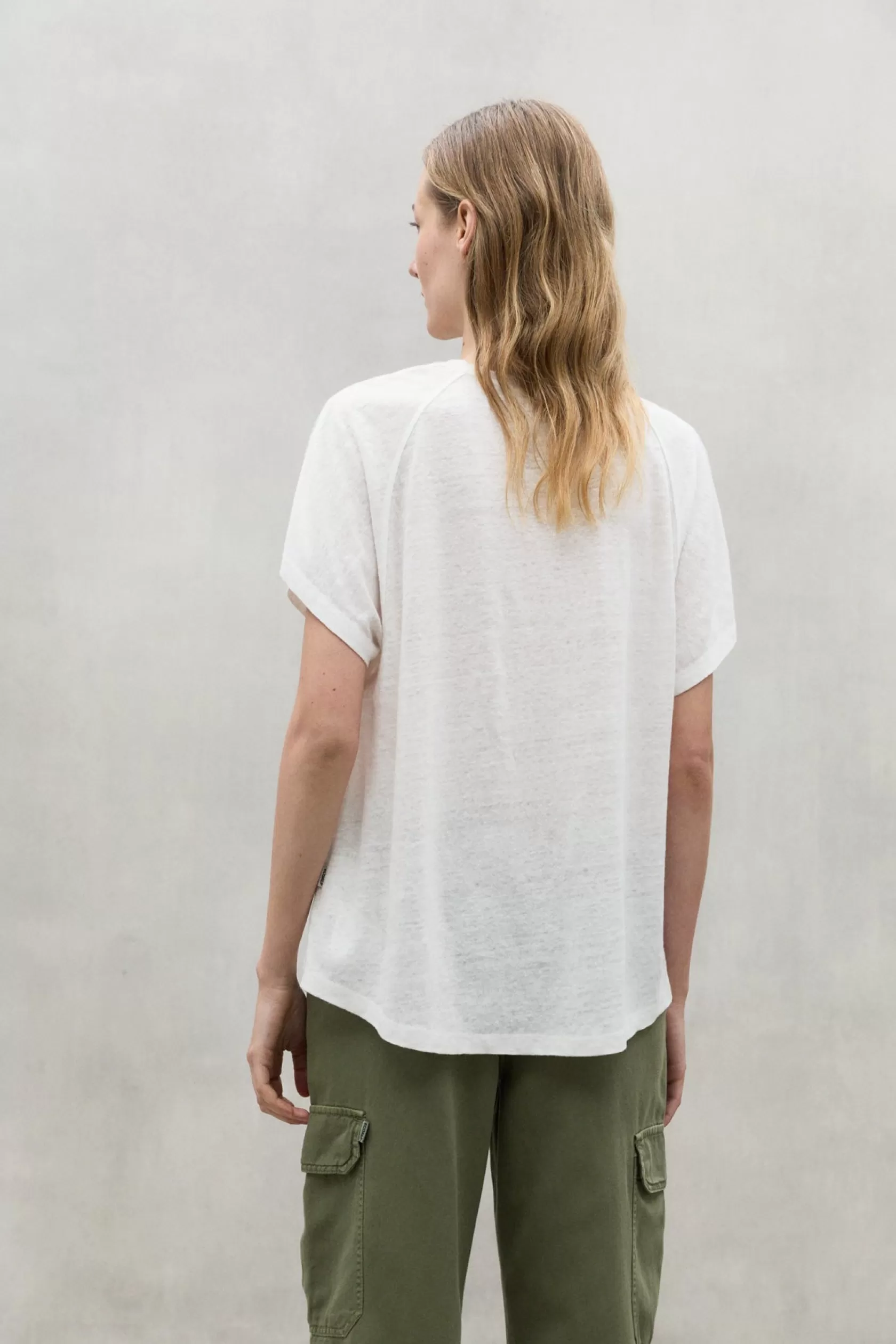 Camisetas*Ecoalf WHITE BOD LINEN T-SHIRT off white