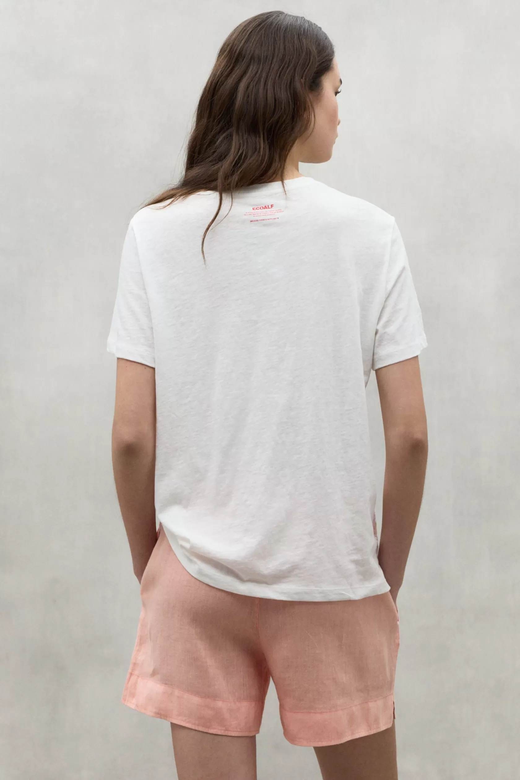 Camisetas*Ecoalf WHITE LOVISA T-SHIRT dustyorange