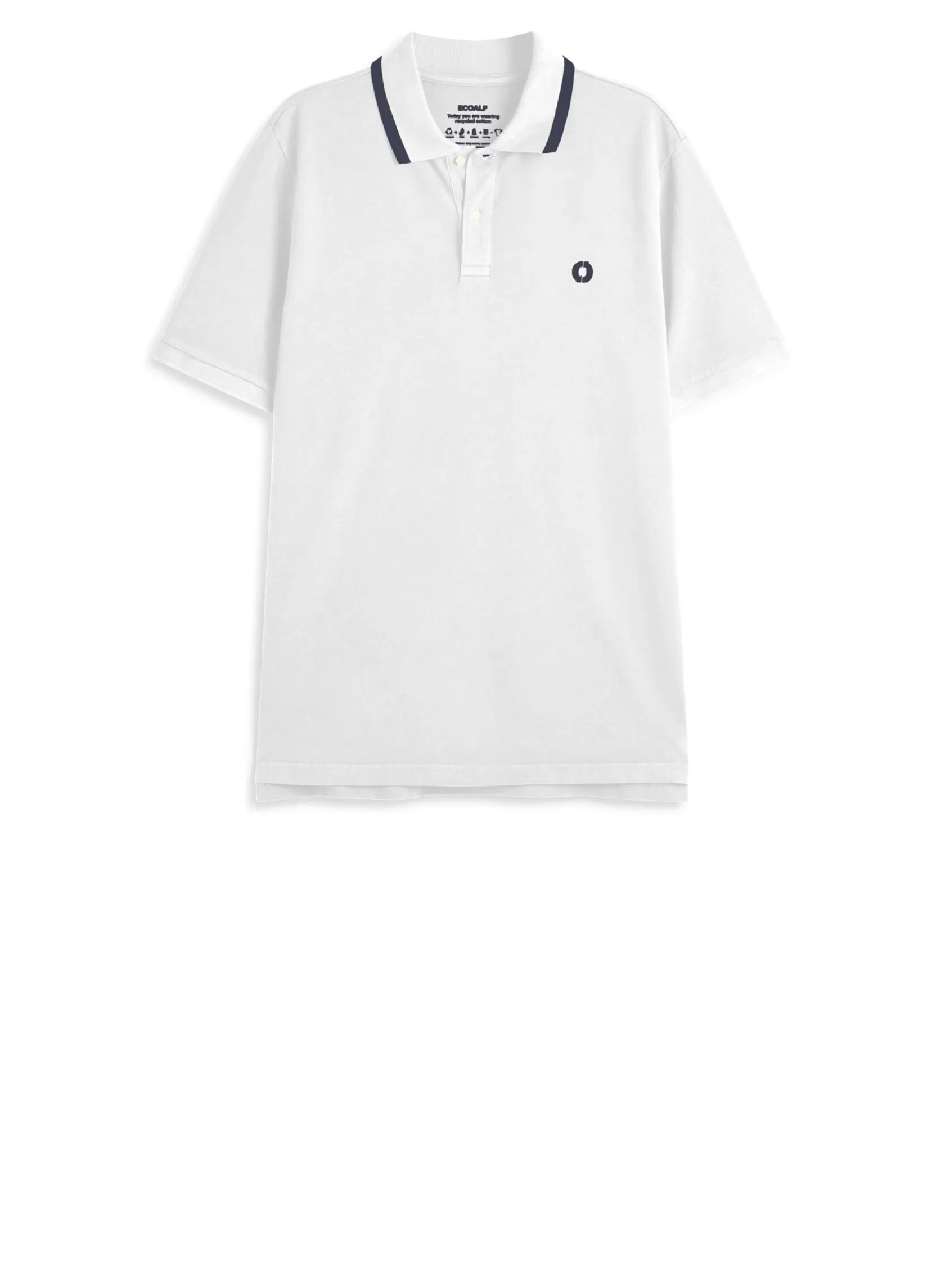 Polos*Ecoalf RAYAN JERSEY POLO SHIRT white