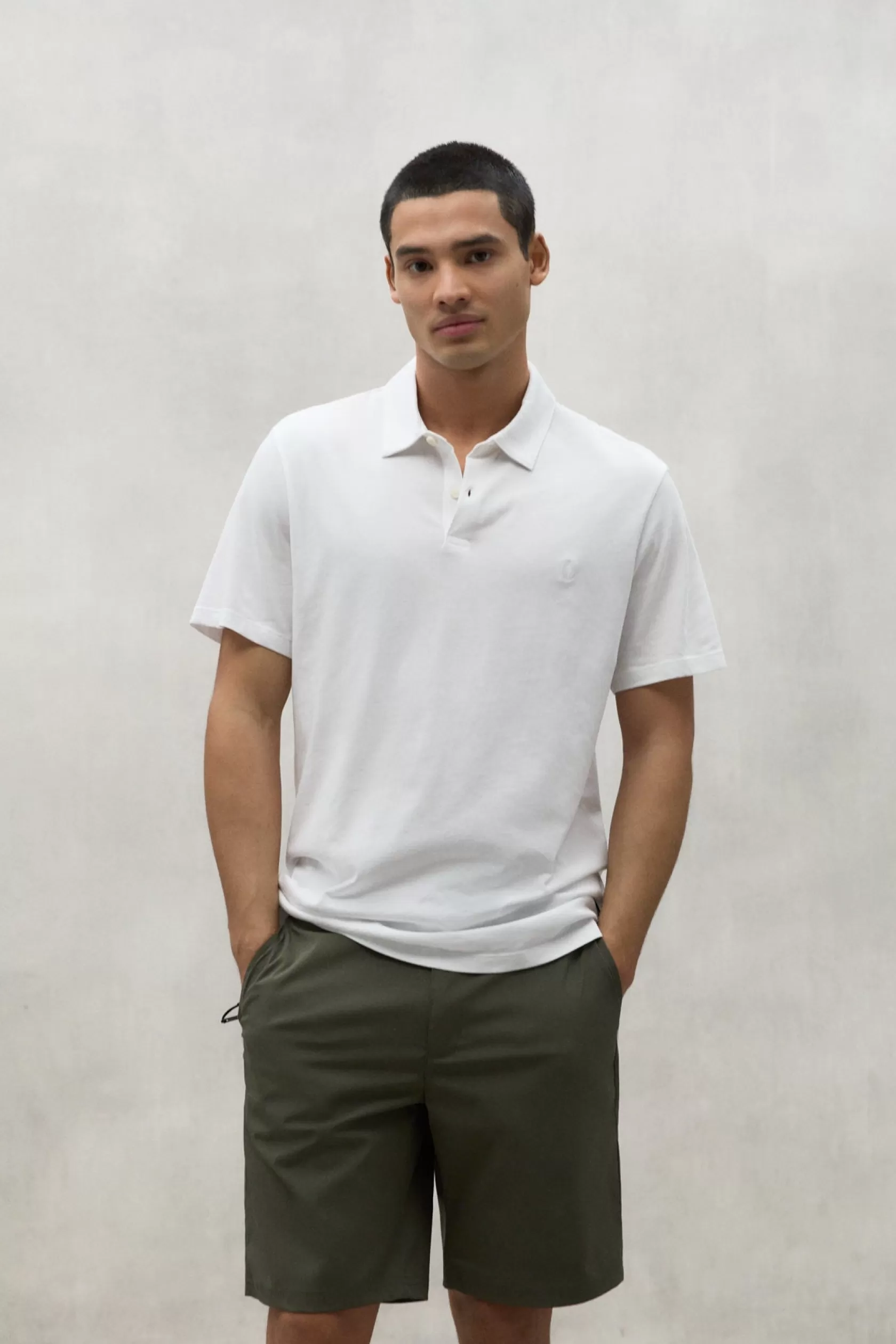 Polos*Ecoalf THEO JERSEY POLO SHIRT white