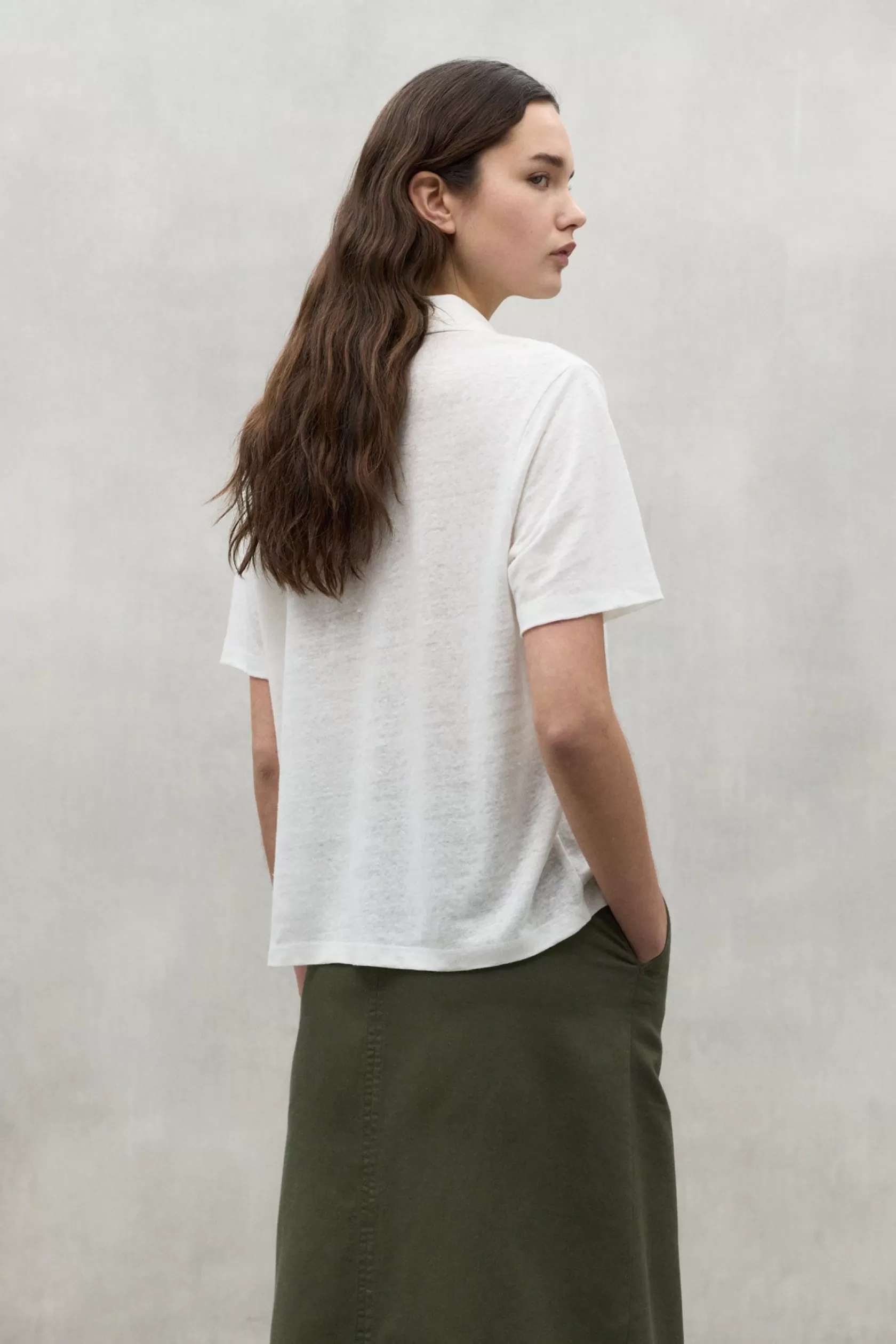 Camisetas*Ecoalf WHITE TROMS LINEN T-SHIRT off white